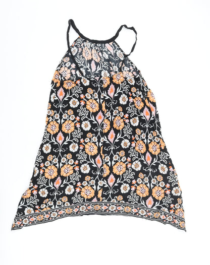 Warehouse Womens Multicoloured Geometric Viscose A-Line Size 12 Round Neck Pullover - Floral Print