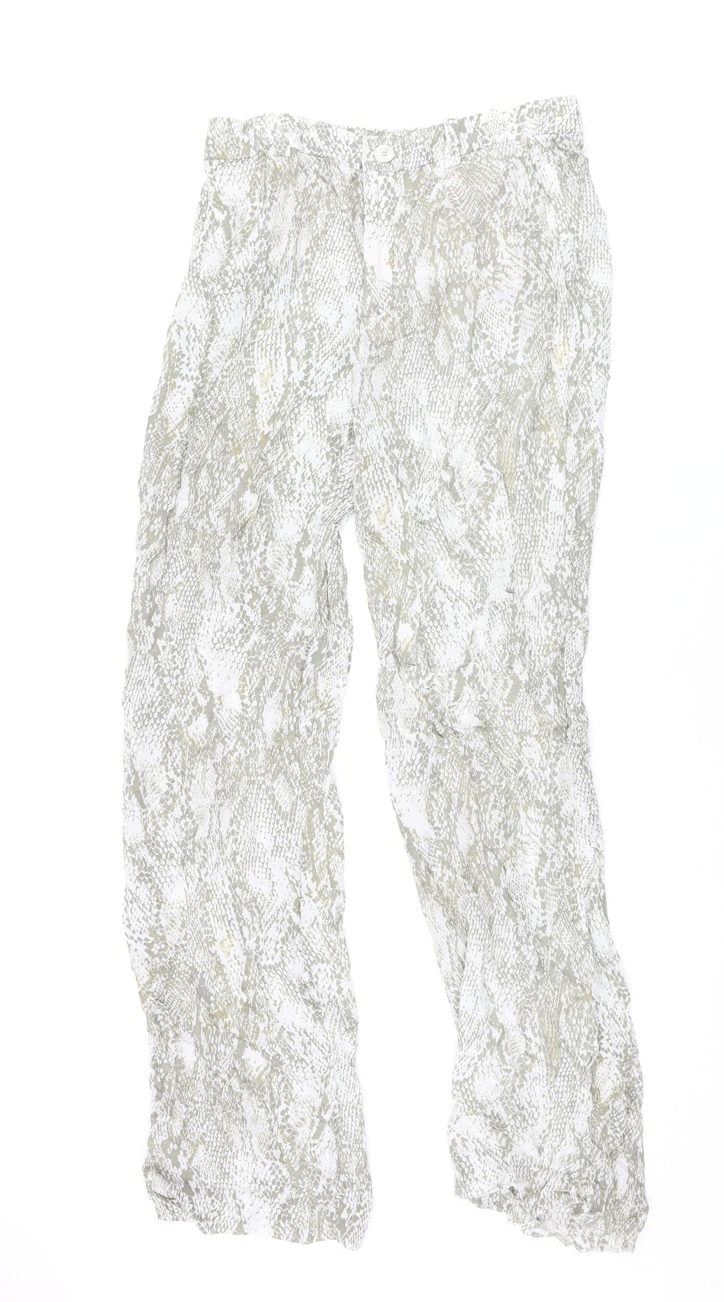 Womens UK Size M Zara Regular Fit  Beige Trousers