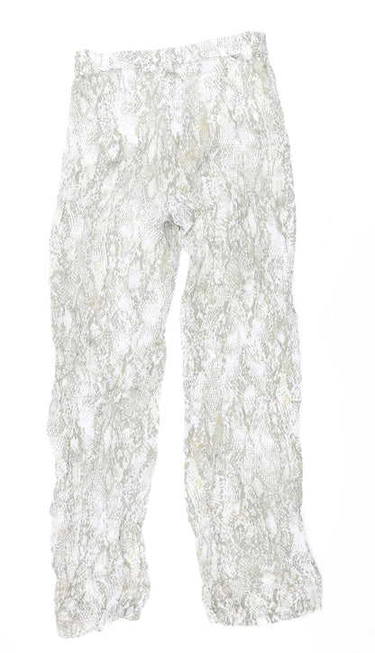 Womens UK Size M Zara Regular Fit  Beige Trousers
