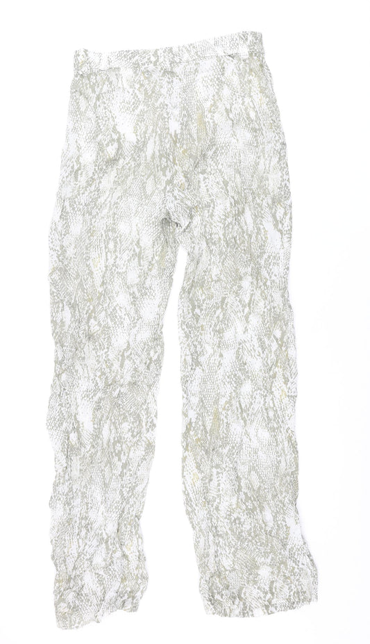 Womens UK Size M Zara Regular Fit  Beige Trousers