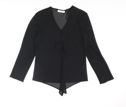 Womens UK Size 12 Just Elegance Black Basic Blouse