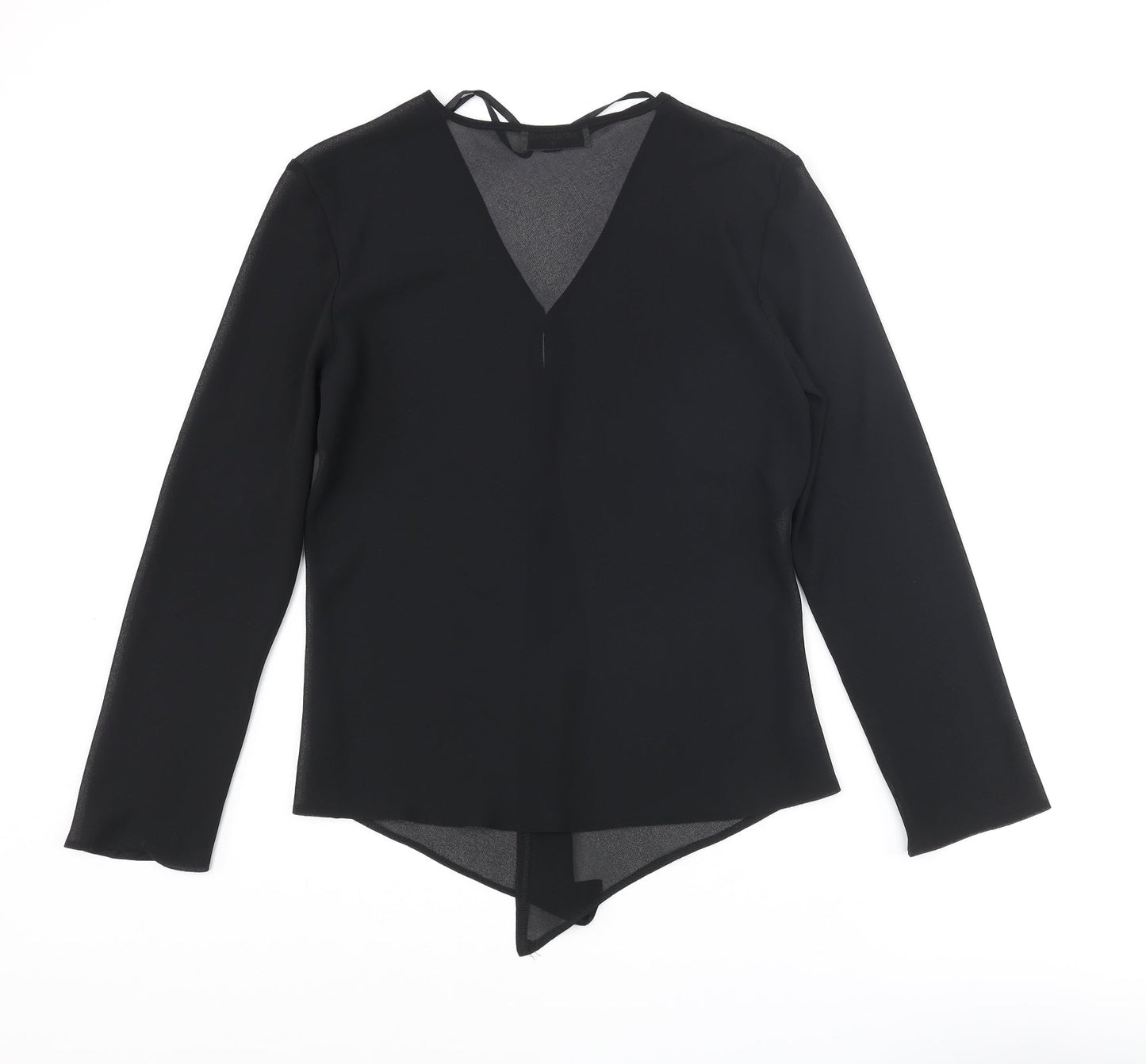 Womens UK Size 12 Just Elegance Black Basic Blouse