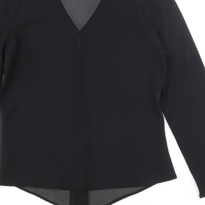 Womens UK Size 12 Just Elegance Black Basic Blouse