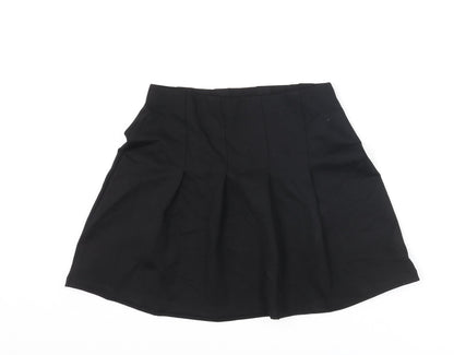 H&M Womens Black Viscose Pleated Skirt Size S