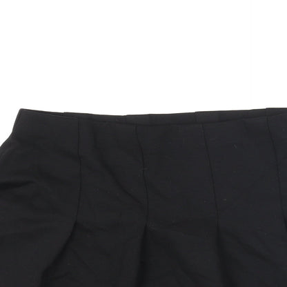 H&M Womens Black Viscose Pleated Skirt Size S