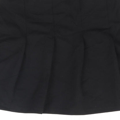H&M Womens Black Viscose Pleated Skirt Size S