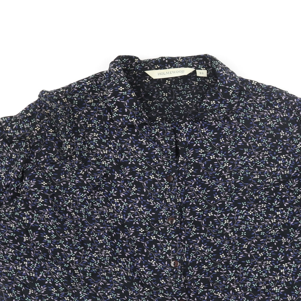 Womens UK Size 18 Holmewood Multicoloured Basic Button-Up