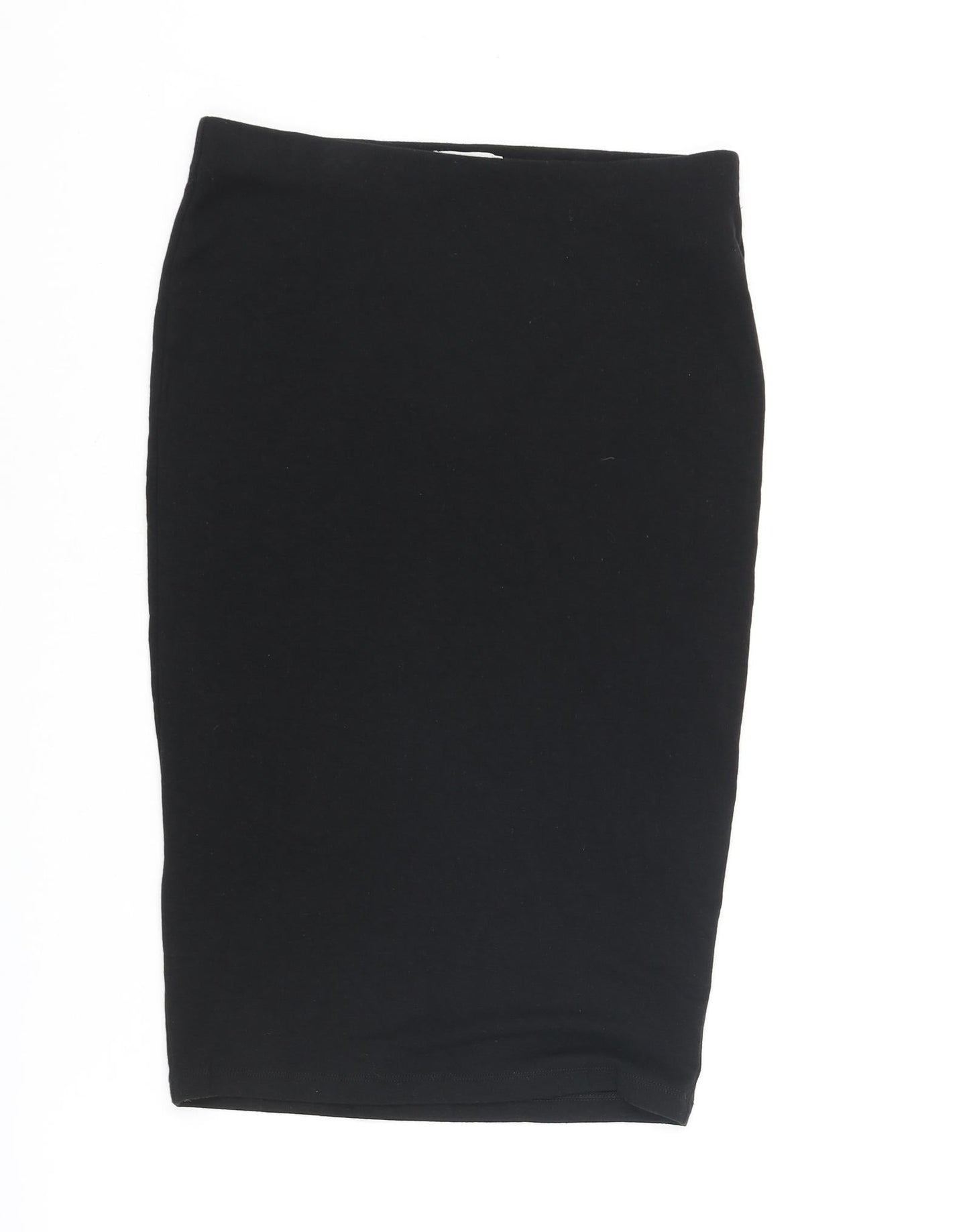 FOREVER 21 Womens Black Viscose Straight & Pencil Skirt Size M