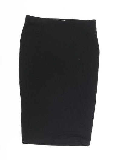 FOREVER 21 Womens Black Viscose Straight & Pencil Skirt Size M