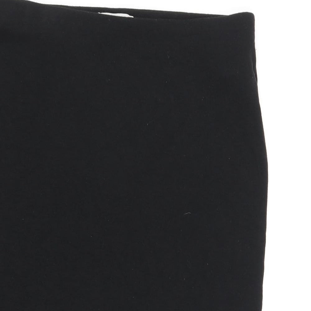 FOREVER 21 Womens Black Viscose Straight & Pencil Skirt Size M