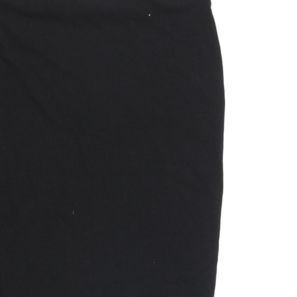 FOREVER 21 Womens Black Viscose Straight & Pencil Skirt Size M
