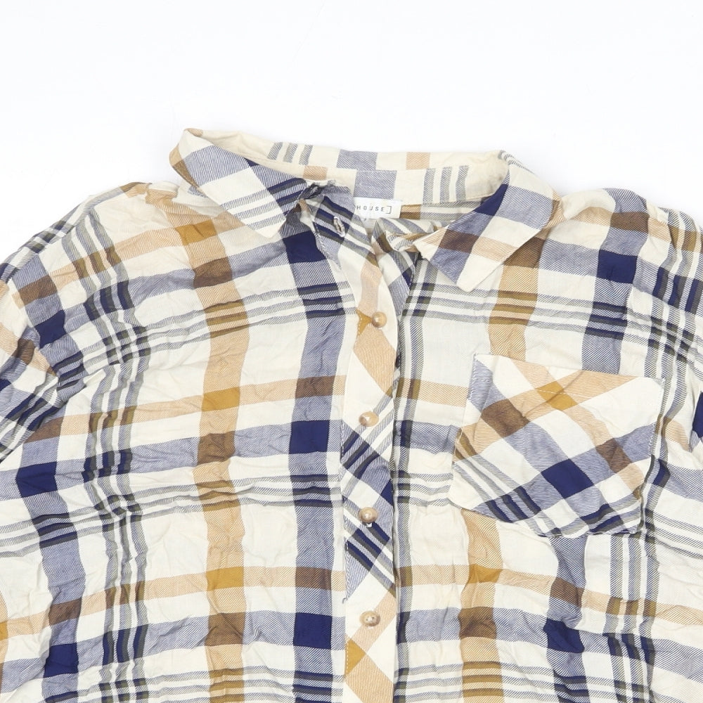 Womens UK Size 6 Warehouse Multicoloured Basic Button-Up