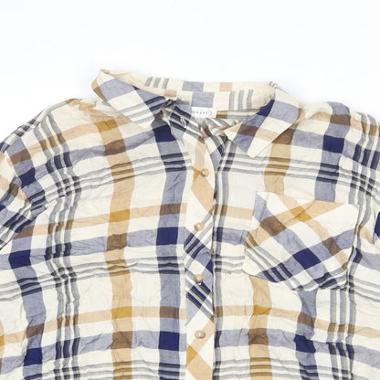 Womens UK Size 6 Warehouse Multicoloured Basic Button-Up