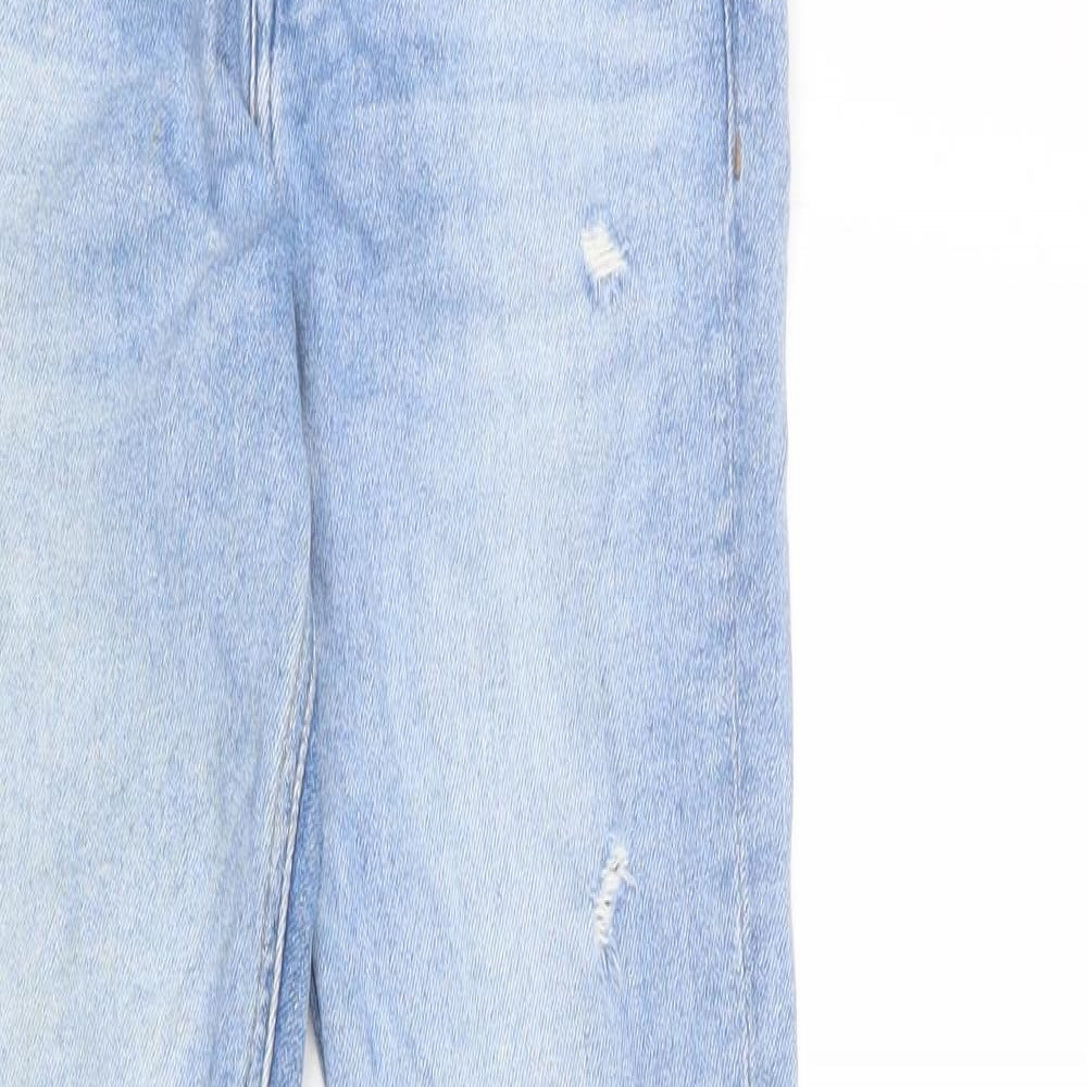 Denim & Co. Womens Blue Cotton Skinny Jeans Size 8 L26 in Regular Button