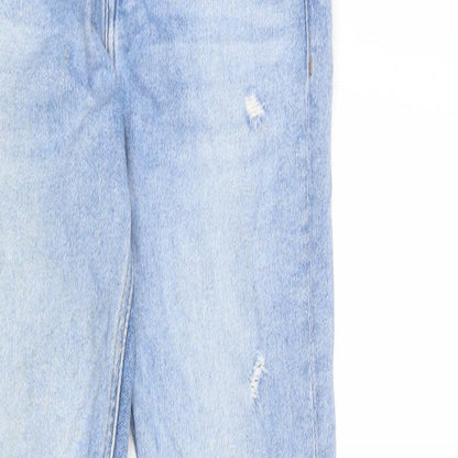 Denim & Co. Womens Blue Cotton Skinny Jeans Size 8 L26 in Regular Button