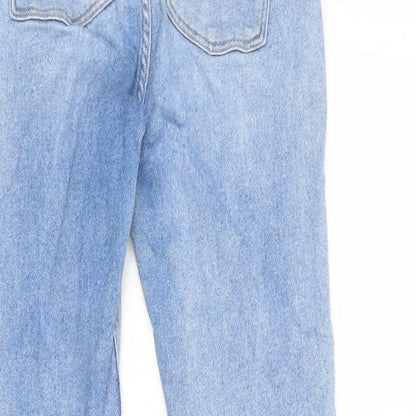 Denim & Co. Womens Blue Cotton Skinny Jeans Size 8 L26 in Regular Button