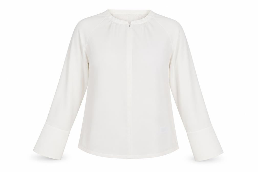 NEXT Womens White Polyester Basic Blouse Size 14 Round Neck