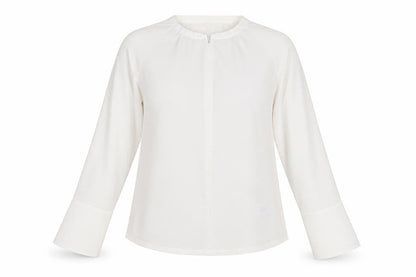 NEXT Womens White Polyester Basic Blouse Size 14 Round Neck