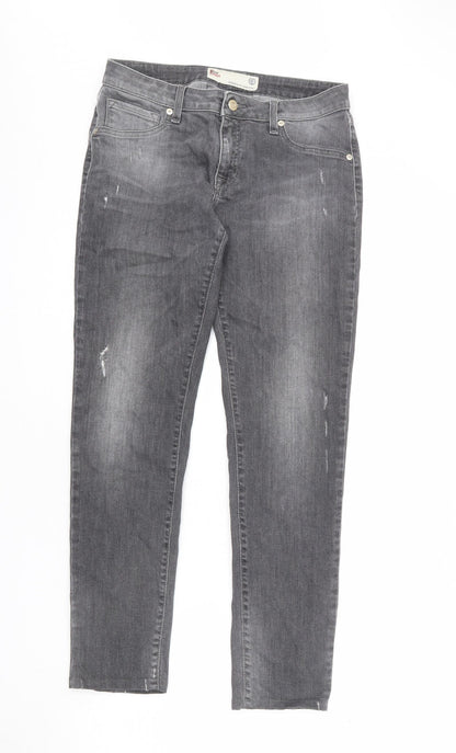 Roy Rogers Womens Grey Cotton Straight Jeans Size 34 in L27 in Regular Zip