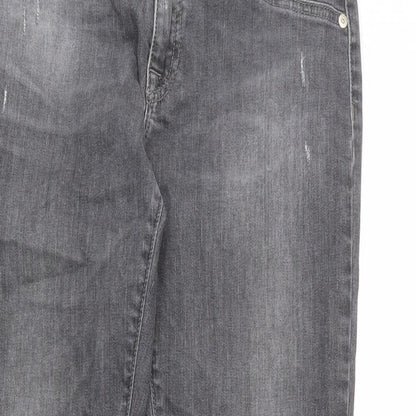 Roy Rogers Womens Grey Cotton Straight Jeans Size 34 in L27 in Regular Zip