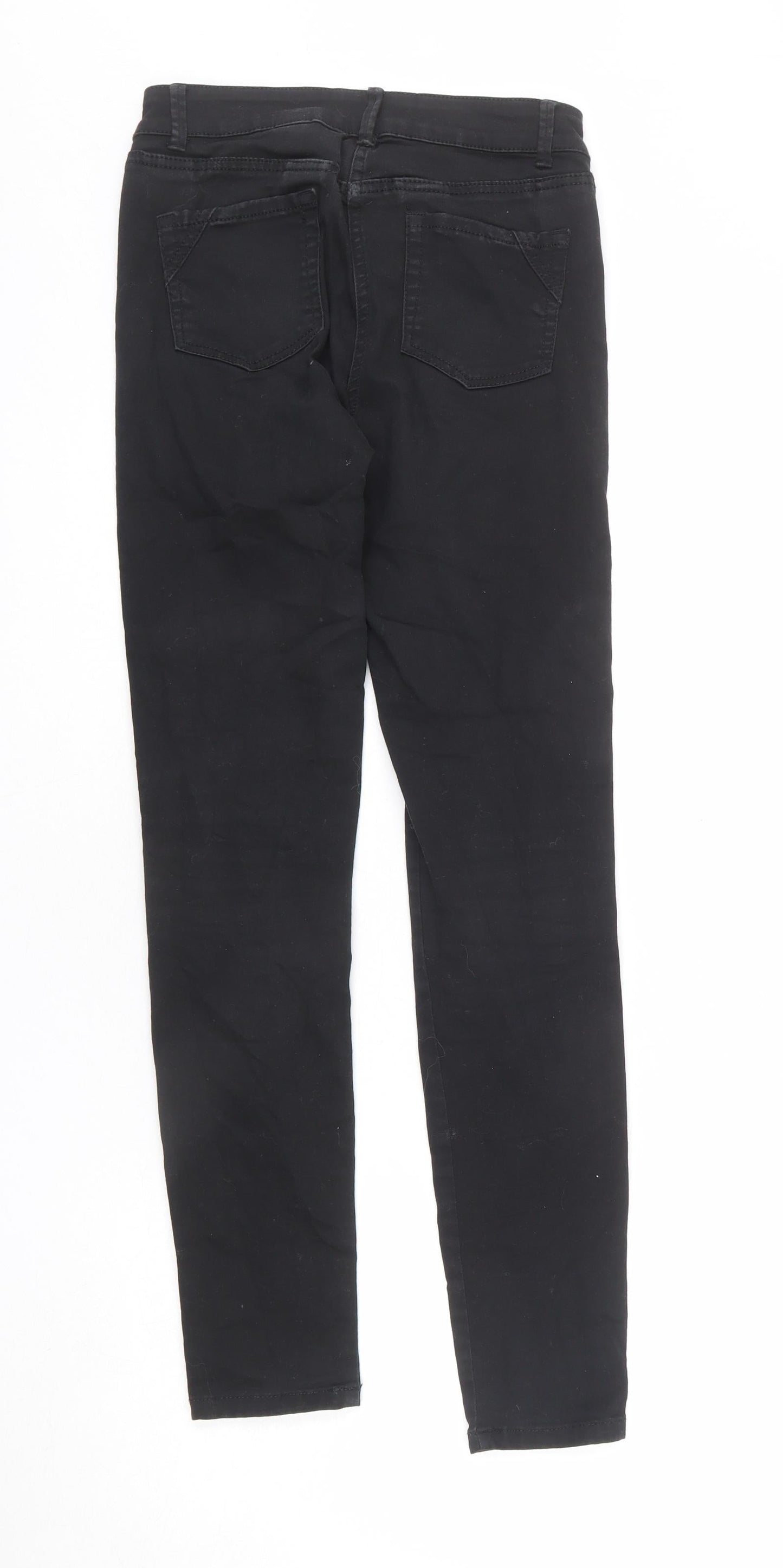 NEXT Womens Black Cotton Skinny Jeans Size 6 L27 in Regular Zip