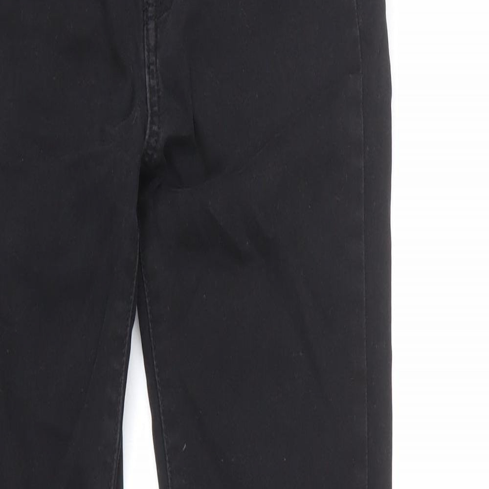Denim & Co. Womens Black Cotton Skinny Jeans Size 6 L25 in Regular Zip