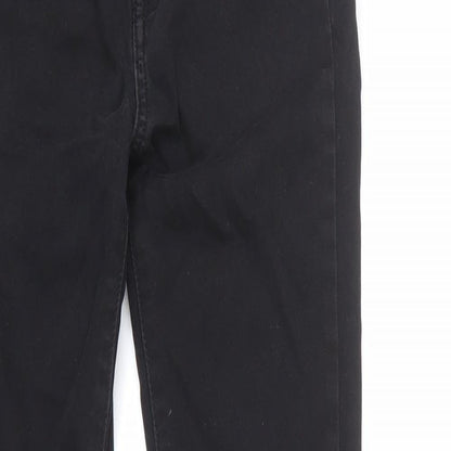 Denim & Co. Womens Black Cotton Skinny Jeans Size 6 L25 in Regular Zip