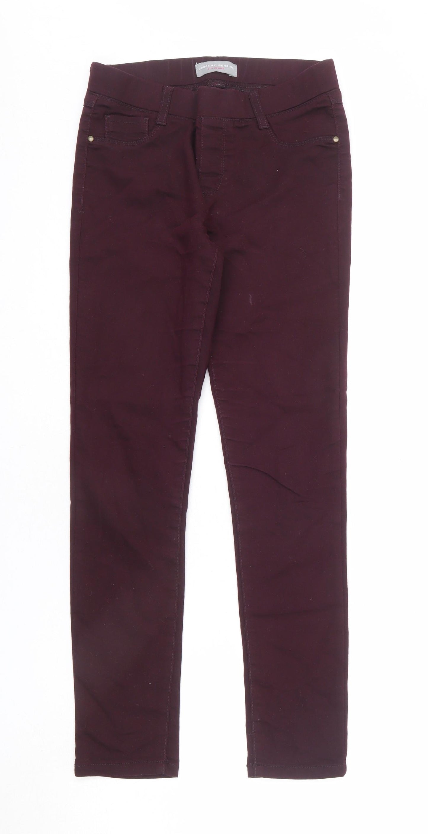 Dorothy Perkins Womens Red Cotton Jegging Jeans Size 8 L27 in Regular