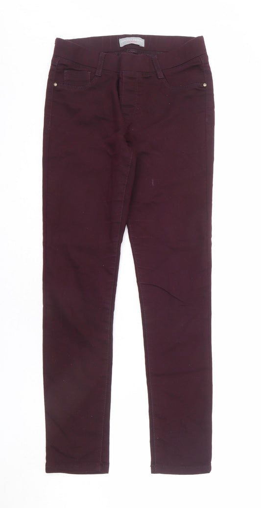 Dorothy Perkins Womens Red Cotton Jegging Jeans Size 8 L27 in Regular