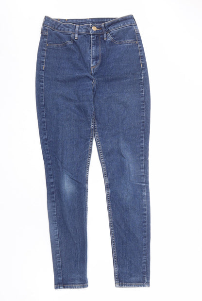 Womens UK Size 27 in H&M Regular Fit Skinny Blue Jeans