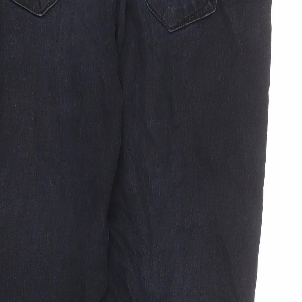 Denim & Co. Womens Black Cotton Skinny Jeans Size 12 L23 in Regular Zip - Short