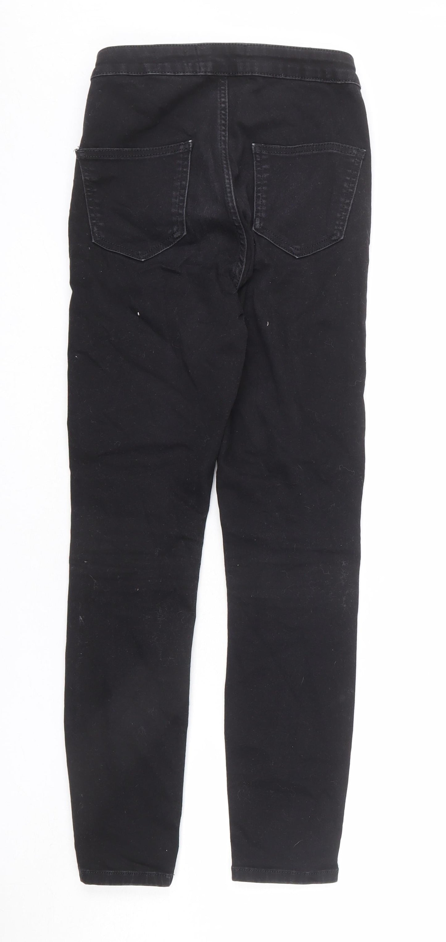 New Look Girls Black Cotton Skinny Jeans Size 14 Years L26 in Regular Zip