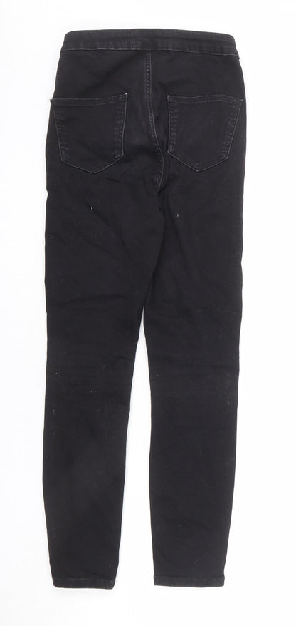 New Look Girls Black Cotton Skinny Jeans Size 14 Years L26 in Regular Zip