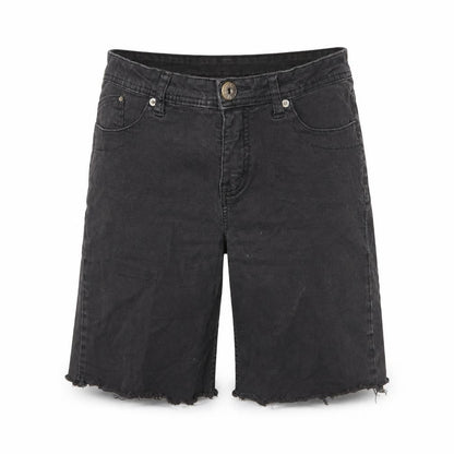 Christopher Blue Womens Black Cotton Bermuda Shorts Size 8 L9 in Regular Zip - Cut-Off Look