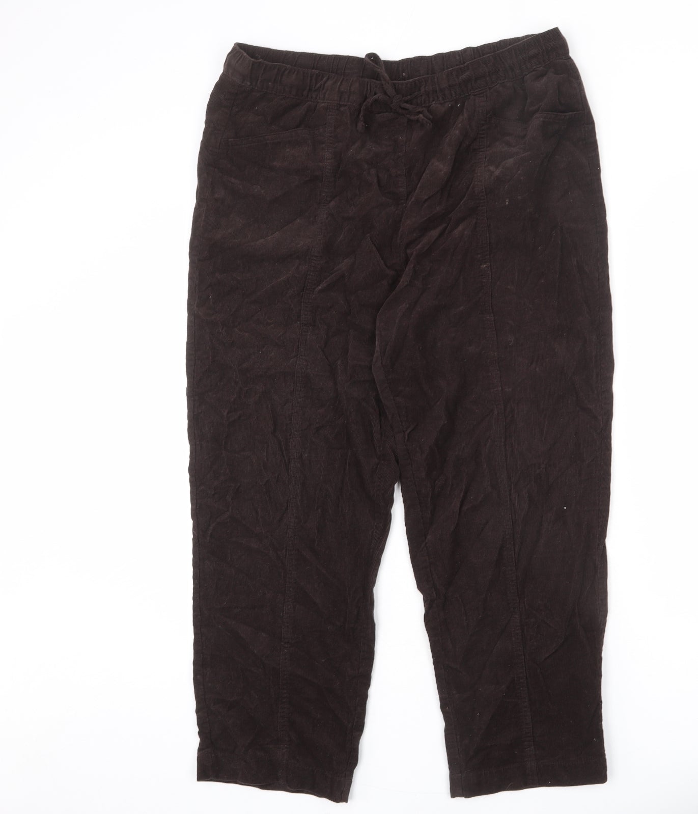 Womens UK Size 37 in EWM Regular Fit  Brown Trousers