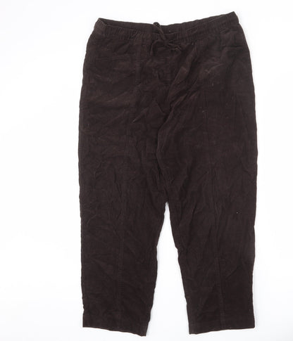 Womens UK Size 37 in EWM Regular Fit  Brown Trousers