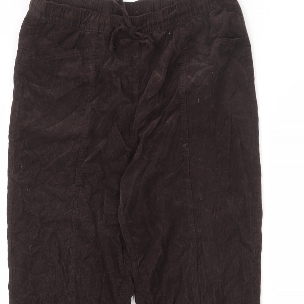 Womens UK Size 37 in EWM Regular Fit  Brown Trousers