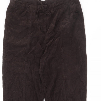 Womens UK Size 37 in EWM Regular Fit  Brown Trousers