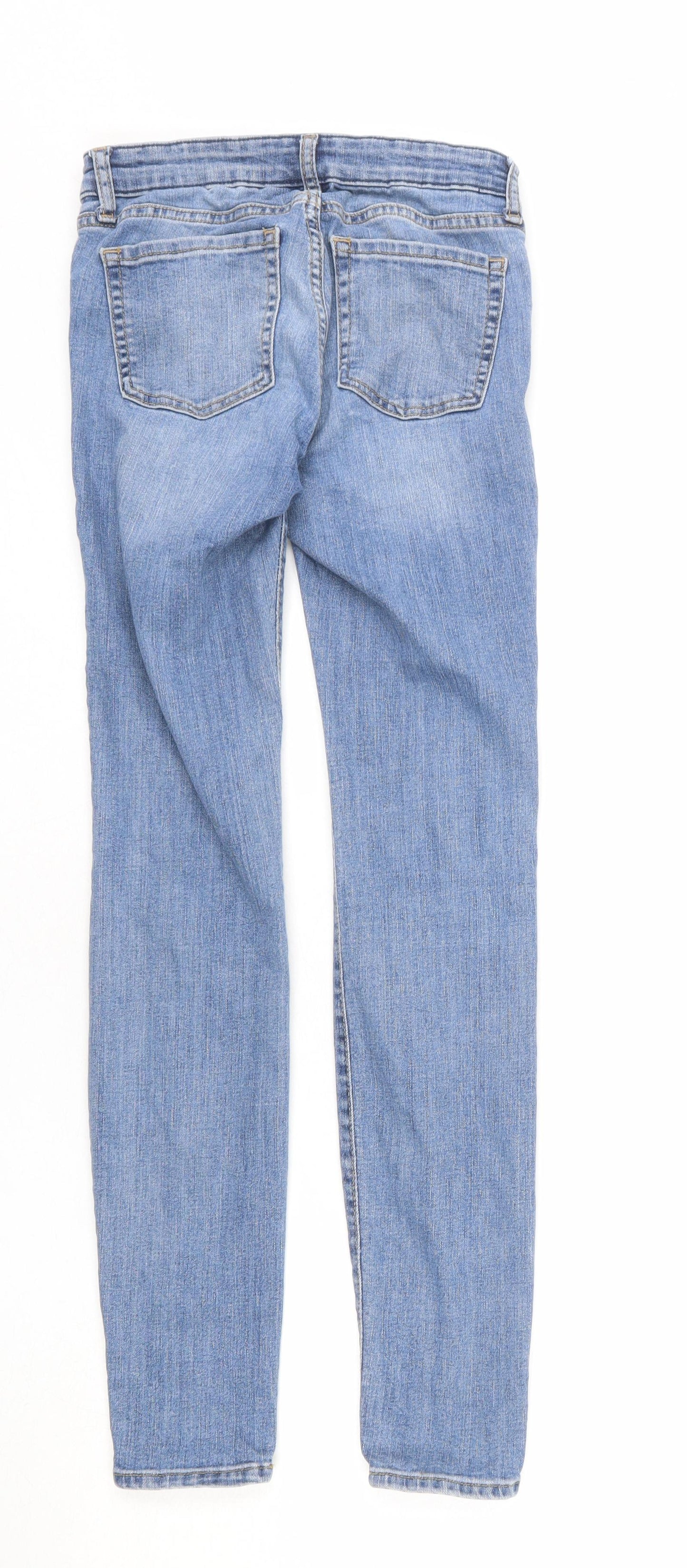 Gap Womens Blue Cotton Skinny Jeans Size 4 L27 in Regular Zip - Legging
