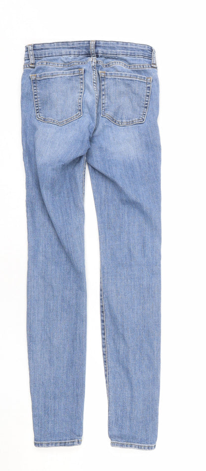 Gap Womens Blue Cotton Skinny Jeans Size 4 L27 in Regular Zip - Legging