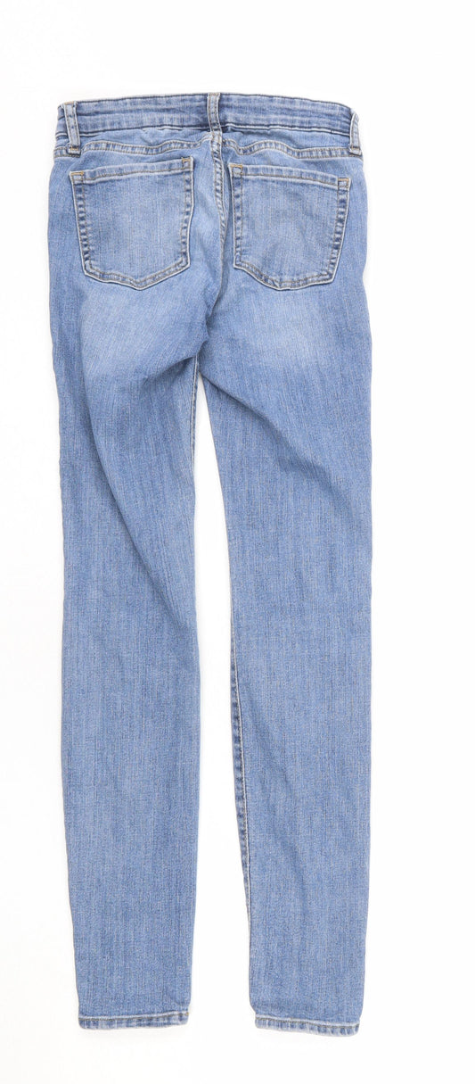 Gap Womens Blue Cotton Skinny Jeans Size 4 L27 in Regular Zip - Legging
