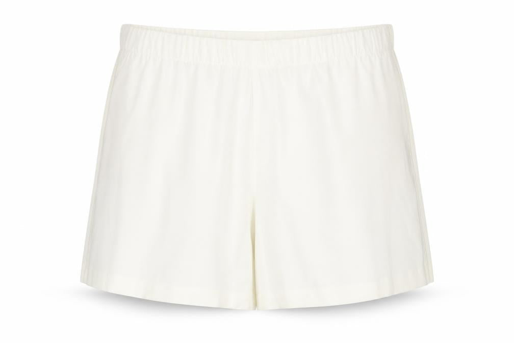 Marks and Spencer Womens Ivory Polyester Paperbag Shorts Size 18 L6 in Regular Pull On