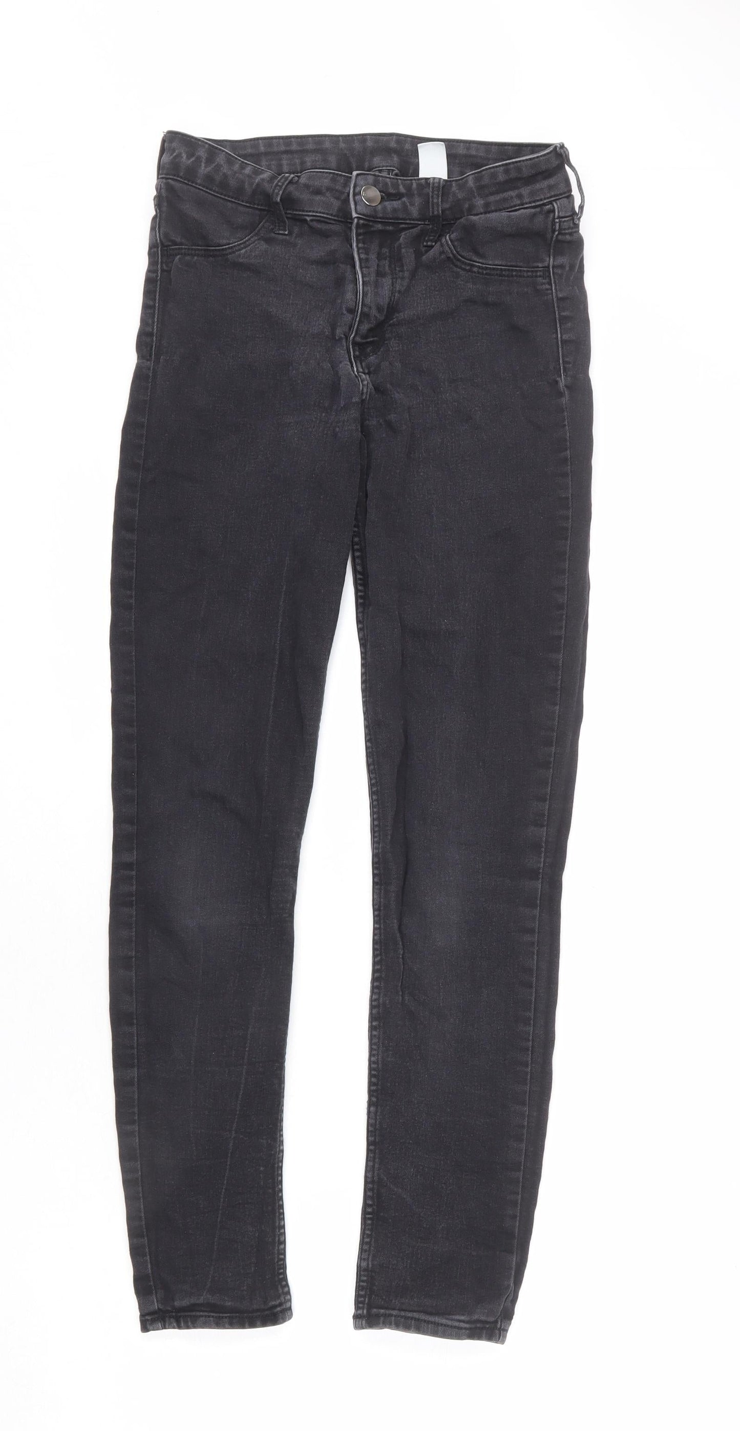 Womens UK Size 28 in H&M Regular Fit Skinny Grey Jeans