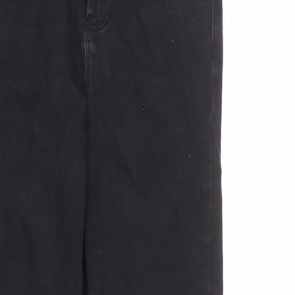 Denim & Co. Womens Black Cotton Skinny Jeans Size 6 L23 in Regular Zip
