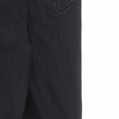 Denim & Co. Womens Black Cotton Skinny Jeans Size 6 L23 in Regular Zip