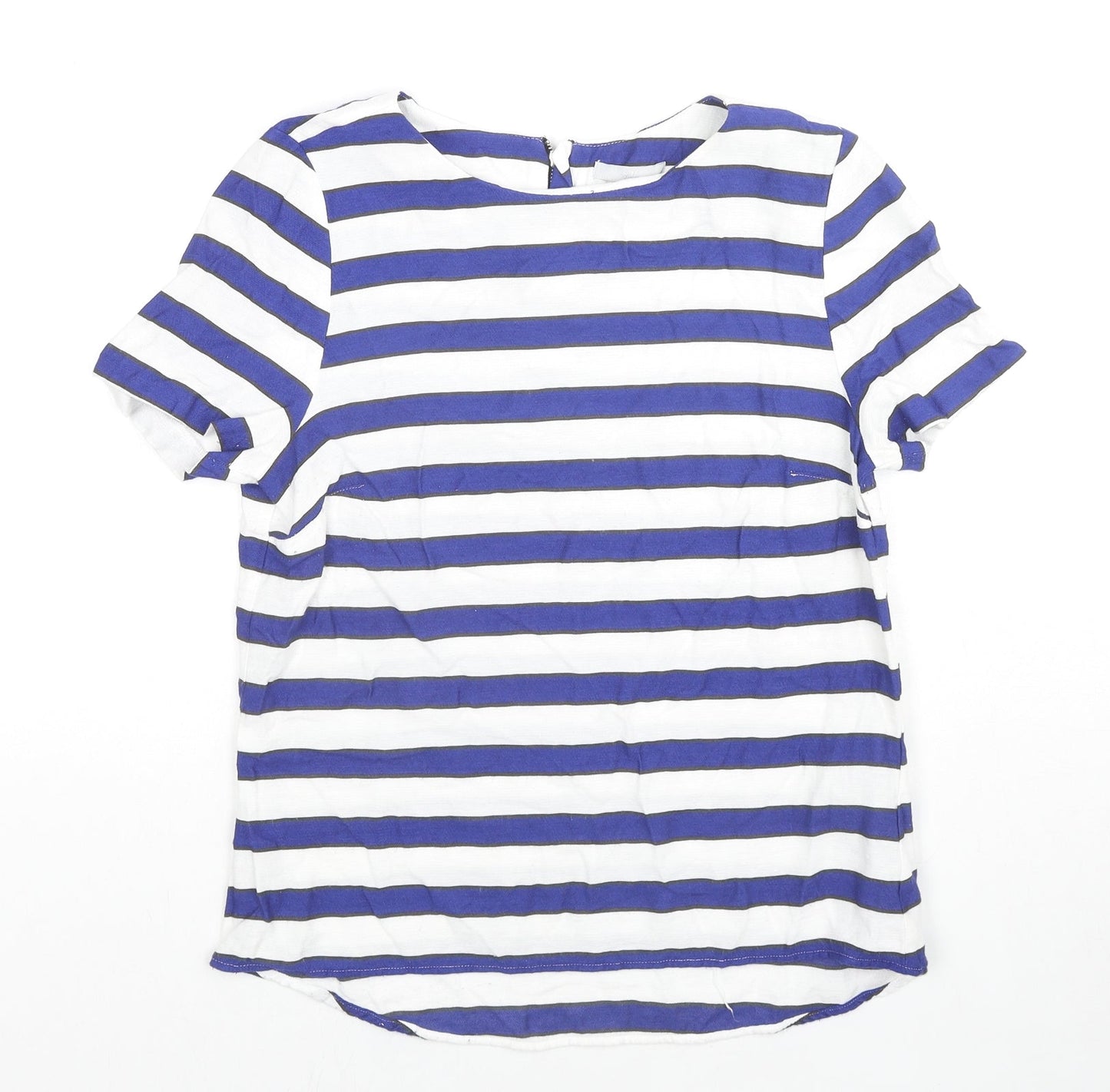 Womens UK Size 10 H&M Blue Basic T-Shirt