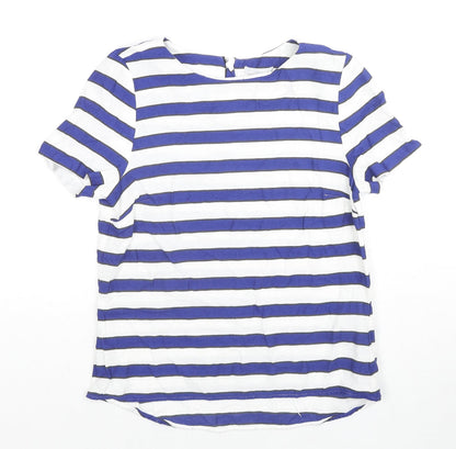 Womens UK Size 10 H&M Blue Basic T-Shirt