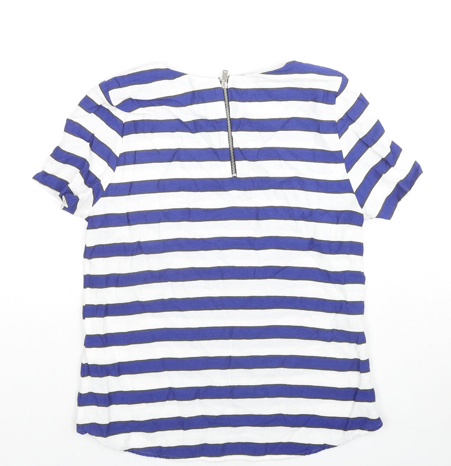 Womens UK Size 10 H&M Blue Basic T-Shirt
