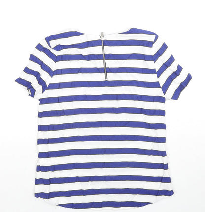 Womens UK Size 10 H&M Blue Basic T-Shirt