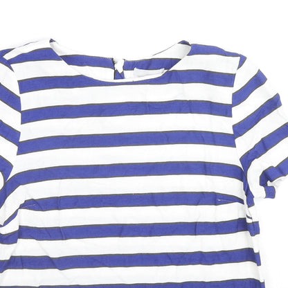 Womens UK Size 10 H&M Blue Basic T-Shirt